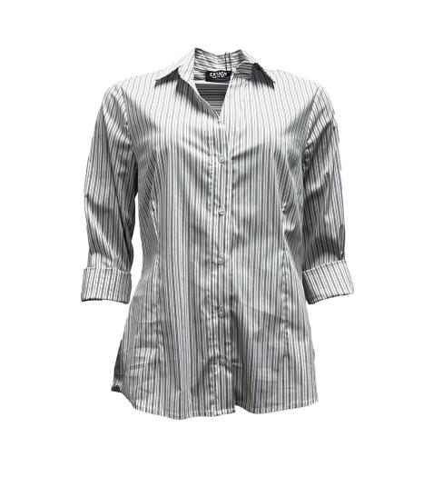 Camicia V righe cotone
