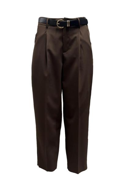 Pantalone dritto cintura cotone