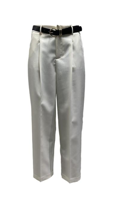 Pantalone dritto cintura cotone