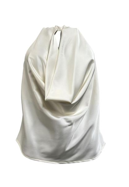 Top collo bavero raso