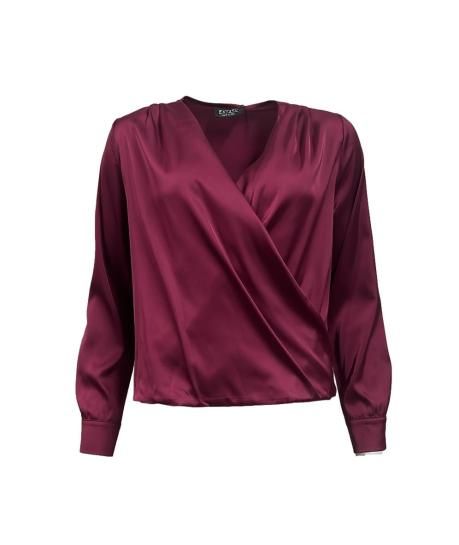 Blusa incrocio pieghe