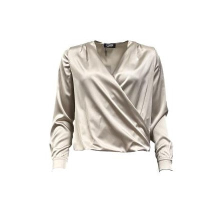 Blusa incrocio pieghe