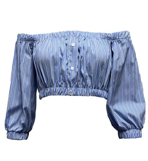 Top mk palloncino riga cotone