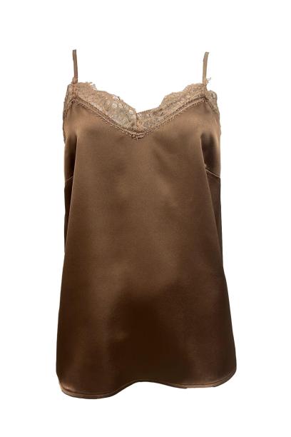 Top pizzo scollo raso