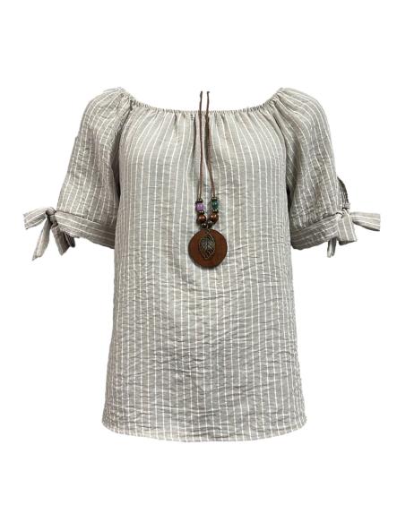 Casacca curvy lino-riga