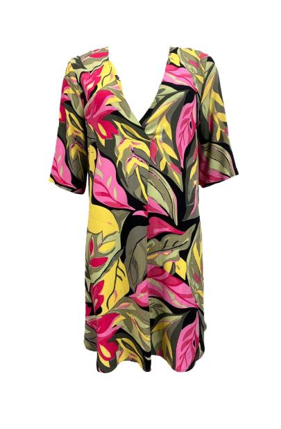 Camicione curvy foglie