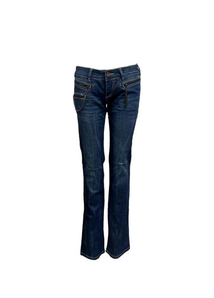 Pantalone zampa jeans cavallo basso