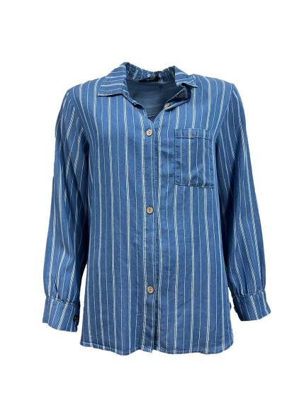 Camicia tencel gessato