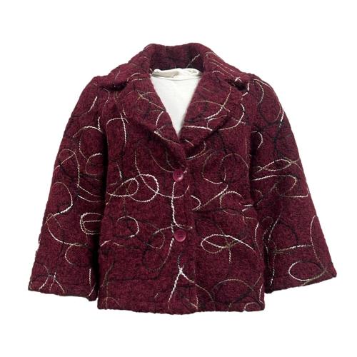 Giacca lana corta scarabocchio