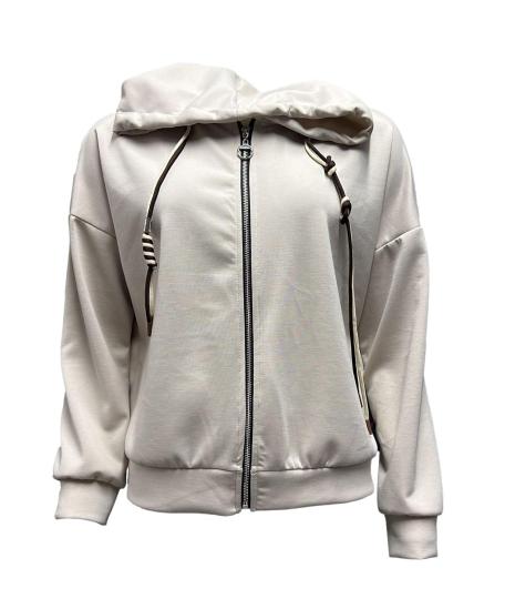Felpa zip cappuccio