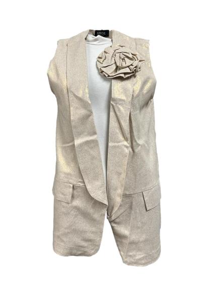 Gilet lurex rosa