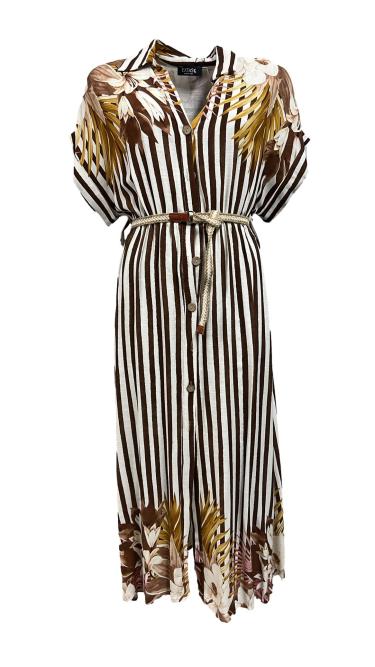 Abito collo camicia cintura