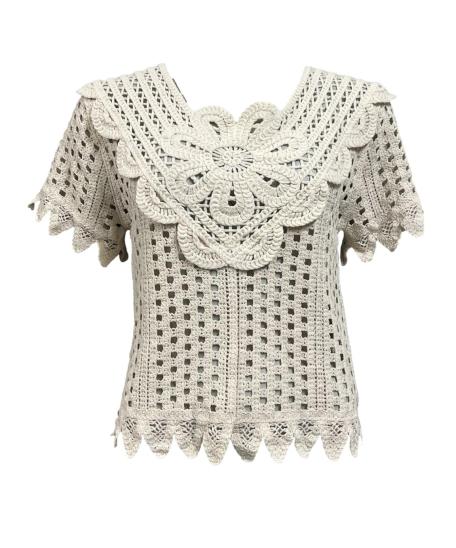Maglia pizzo fiore