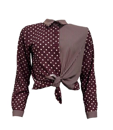 Camicia pannelli pois righe