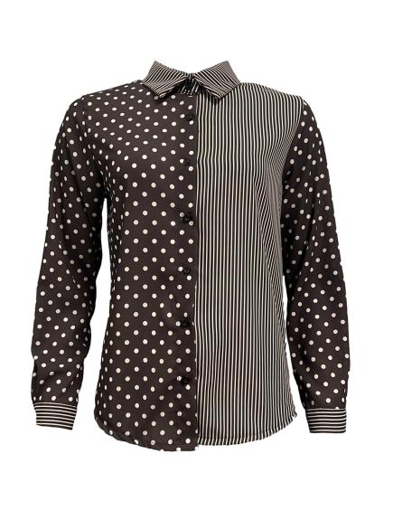 Camicia pannelli pois righe