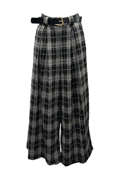 Pantalone largo quadri