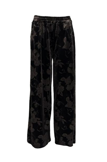 Pantalone palazzo velluto fiore