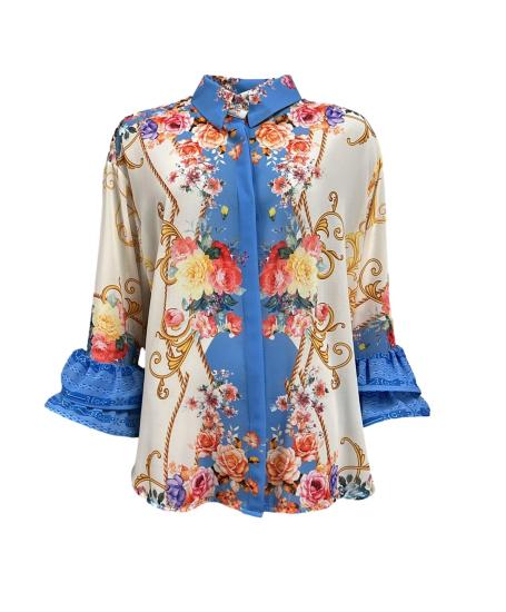 Camicia fantasia doppio polso