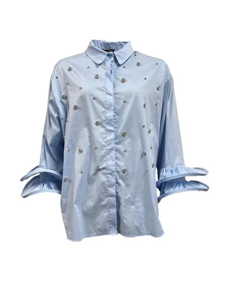 Camicia strass doppio polso
