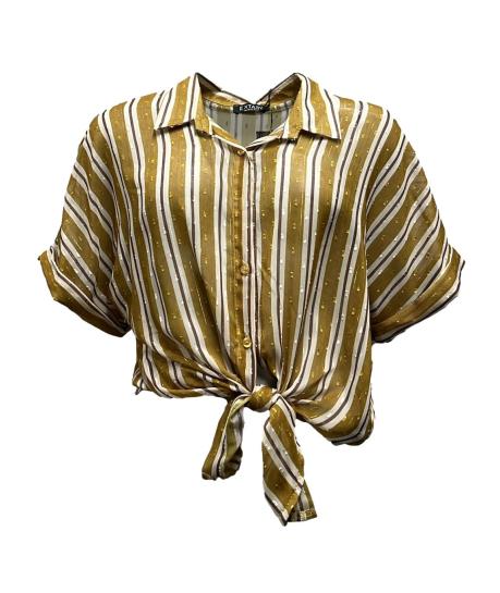 Camicia m/mk righe nodo