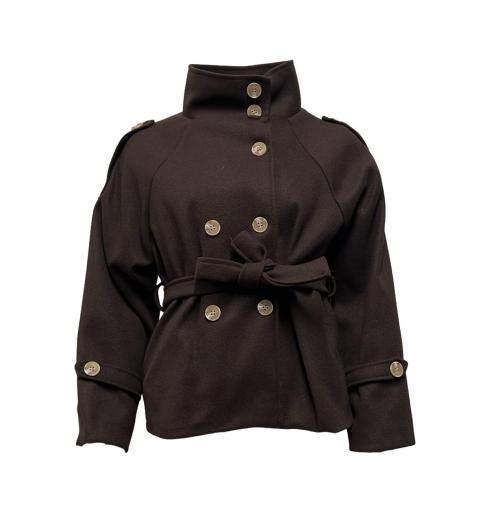 Cappotto lupetto corto fusciacca  lana cotta