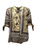 Camicia quadro-fiori