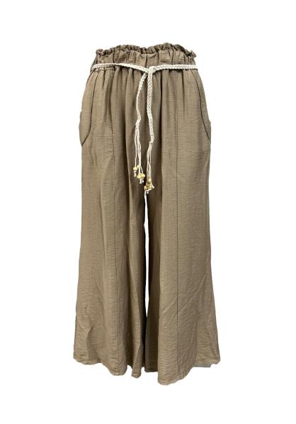 Pantalone cintura treccia