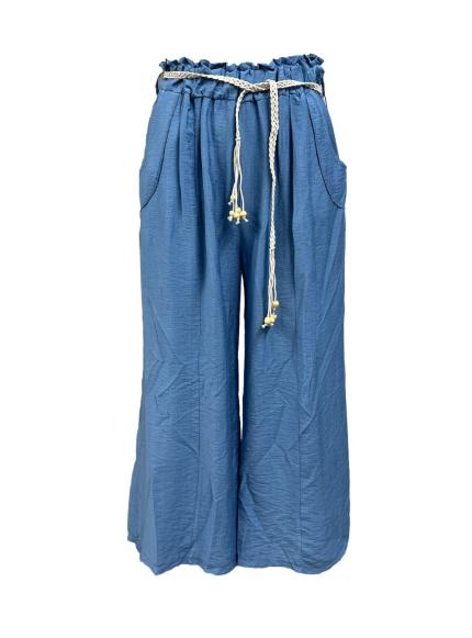 Pantalone cintura treccia