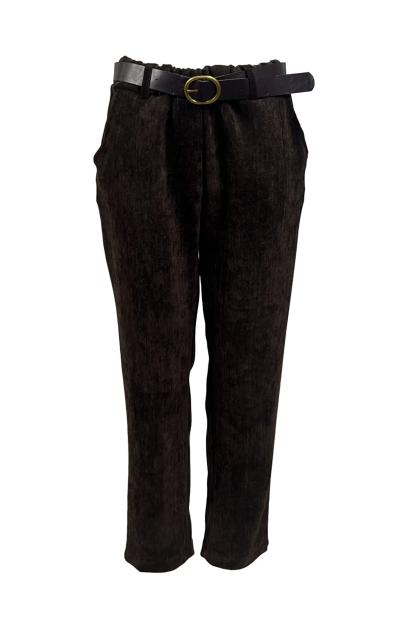 Pantalone velluto cintura