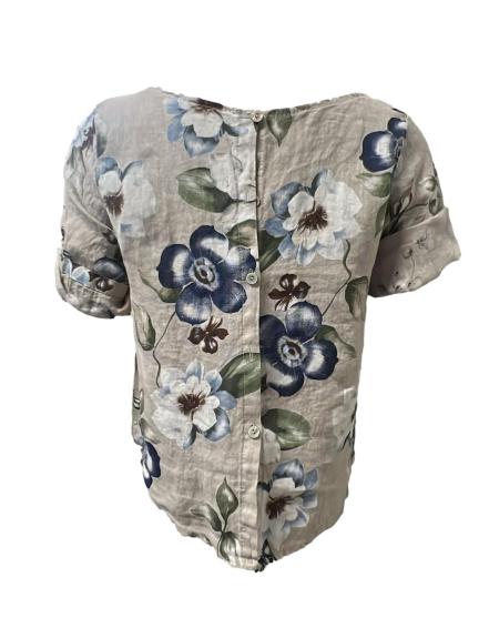 Maglia bottoni fiori