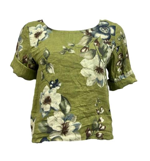 Maglia bottoni fiori