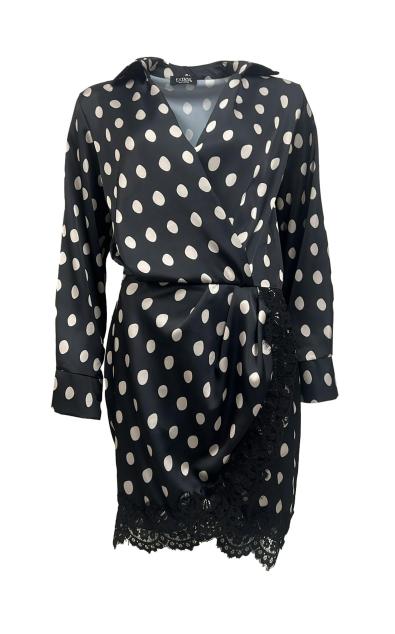 Abito portafoglio stampe e pizzo