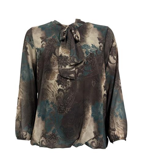 Blusa fiocco stampa
