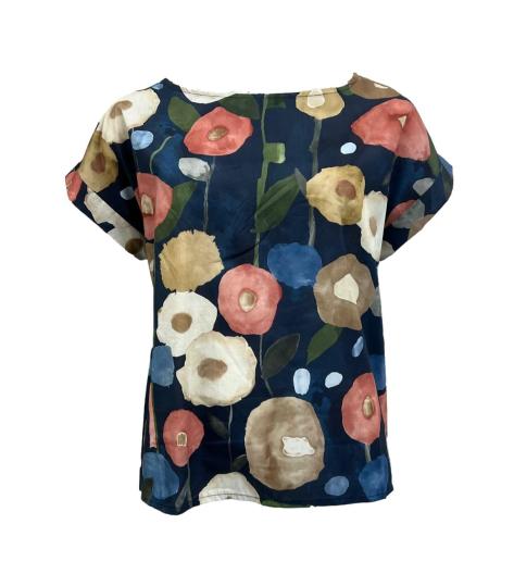 Maglia m/m fiori