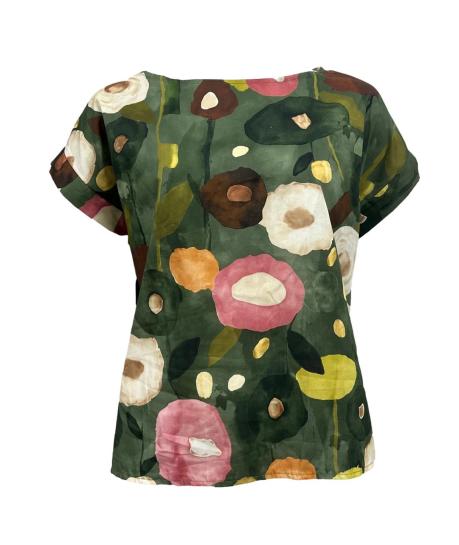 Maglia m/m fiori