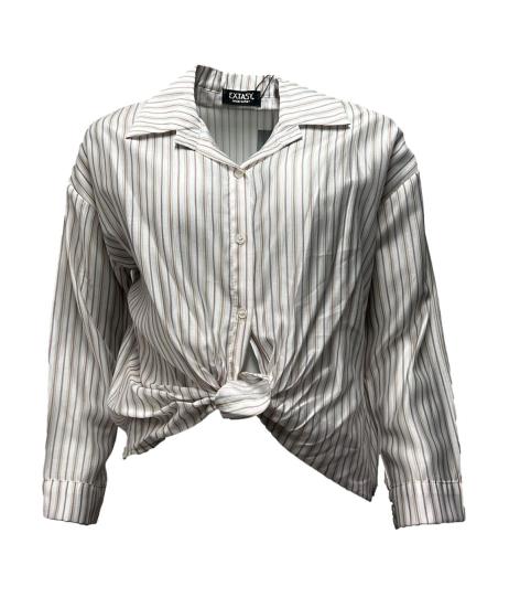 Camicia simil-organza righe