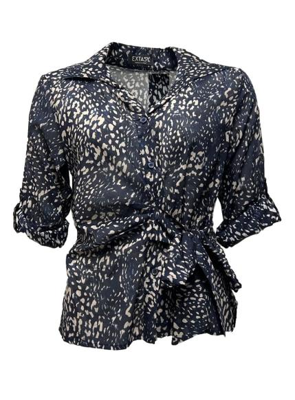 Camicia arriccio fiocco fianco stampe varie