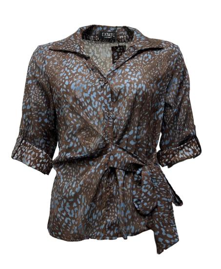 Camicia arriccio fiocco fianco stampe varie