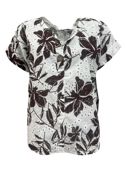 Maglia bottone scollo dis.