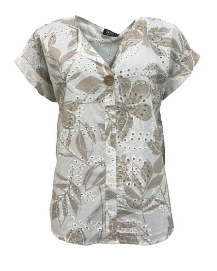 Maglia bottone scollo dis.