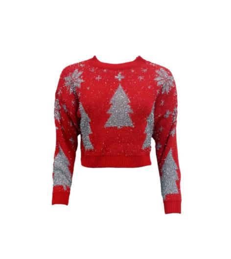 Maglione albero lurex