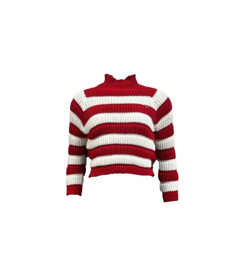 Maglione filo bicolore