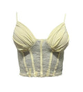Top coppe raso e pizzo
