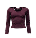Maglia colletto scollo V  bottoni