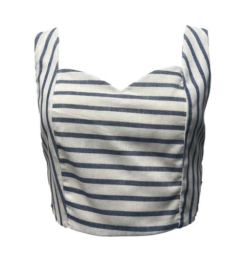 Top cuore righe