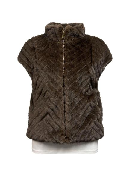 Gilet lupetto pelliccia