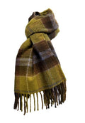Sciarpa st. quadri frange