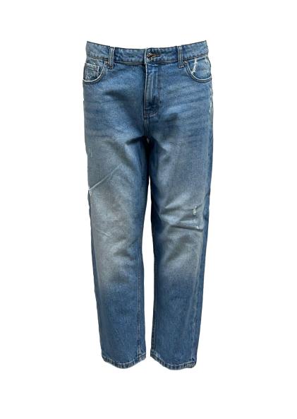 Jeans gaucho cavallo basso chiaro