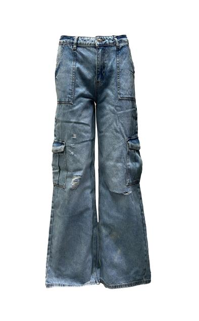 Jeans cargo con tasconi