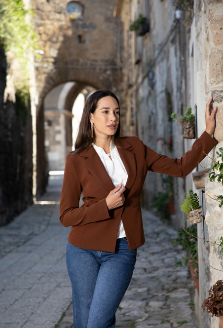 Giacca monopetto fluida